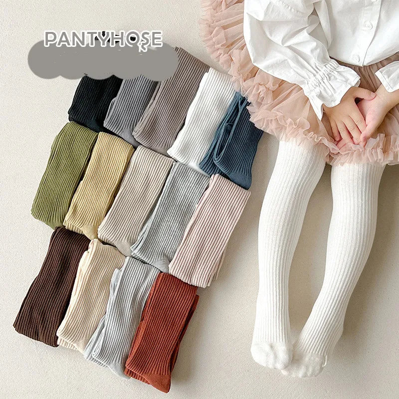 Baby Tights Spring Autumn Solid Color Cotton Girls Pantyhose Baby Leggings Kids Children Tights Stockings 1-9Years Baby Clothes