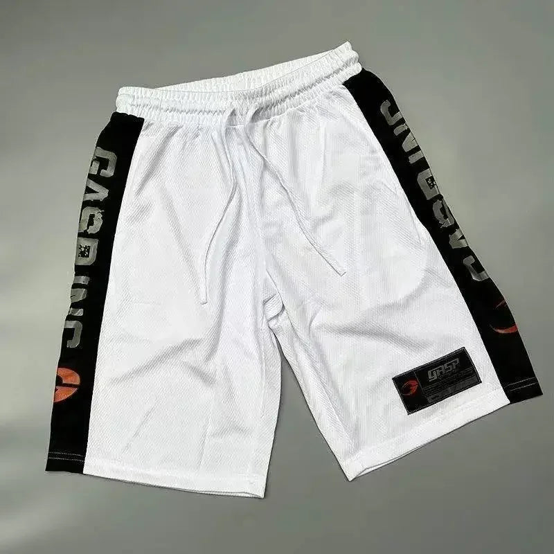 Quick Dry Men's Sport Shorts Loose Summer GASP Muscle Training Squat Fitness Five-Quarter Pants Breathable Moisture Wicking