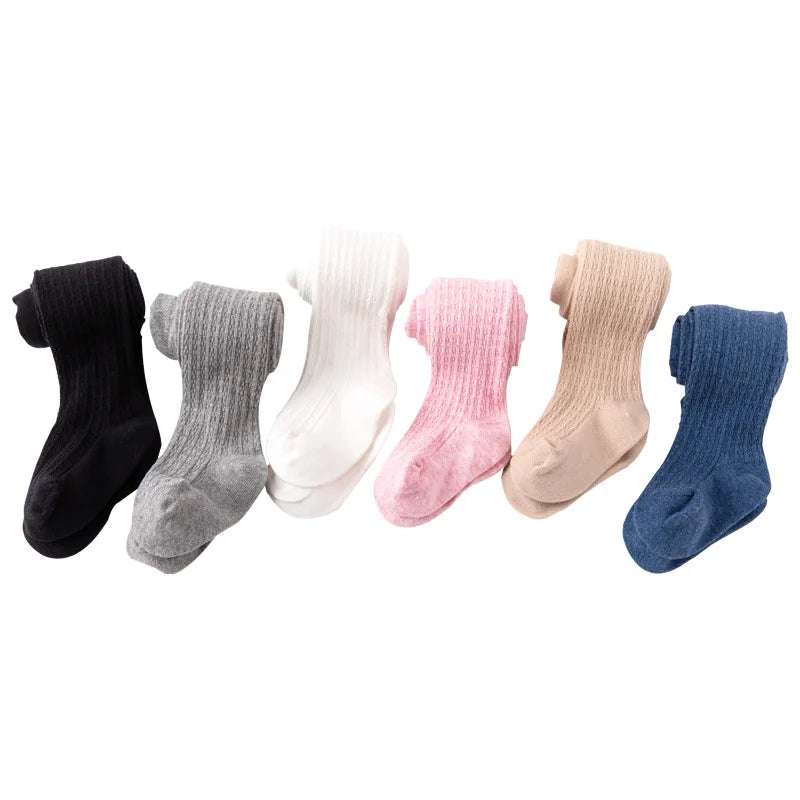 0 to 8 Years Autumn Solid Color Tights for Girls Combed Cotton Tights for Kids 6 Colors White Toddlers Pantyhose Baby Tights