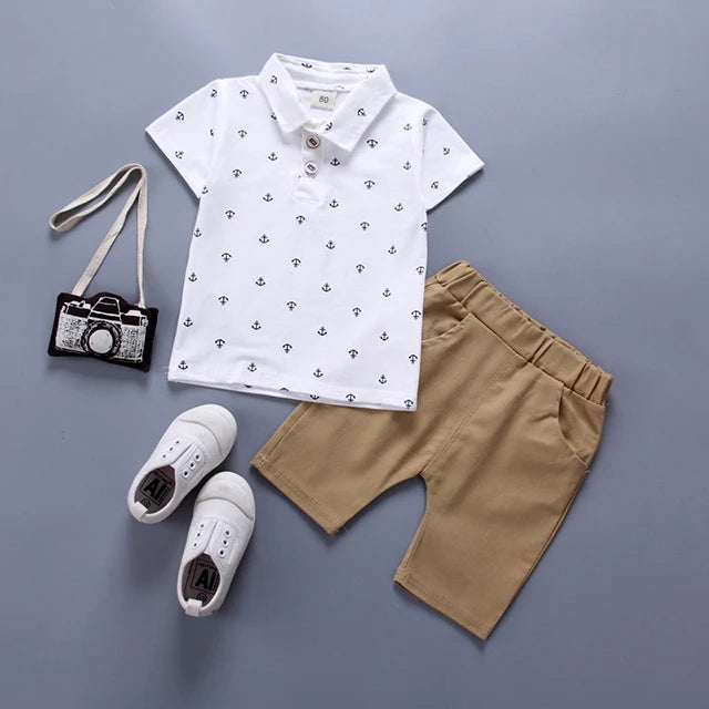 Summer Boys Clothes Sets Kids T-shirt+shorts 2pcs Baby Toddler Outfit Sport Suit 1 2 3 4 Years Boys Costume Children Clothing