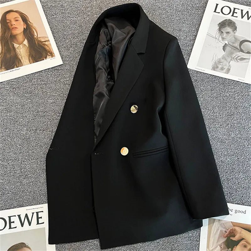 Women's Suit Coat Elegant Sports Casual Blazer Korean Fashion Luxury Jacket Spring Autumn Solid Color Ladies Clothing