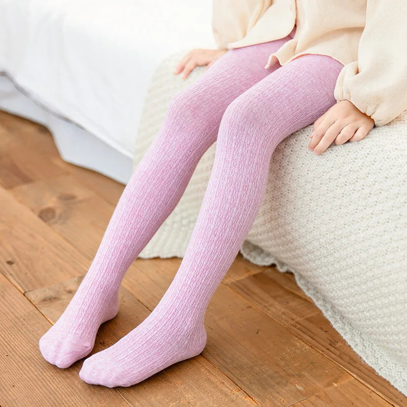 0 to 8 Years Autumn Solid Color Tights for Girls Combed Cotton Tights for Kids 6 Colors White Toddlers Pantyhose Baby Tights