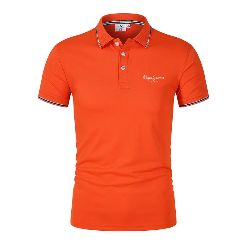 Simple custom men's polo short sleeved shirt 2025