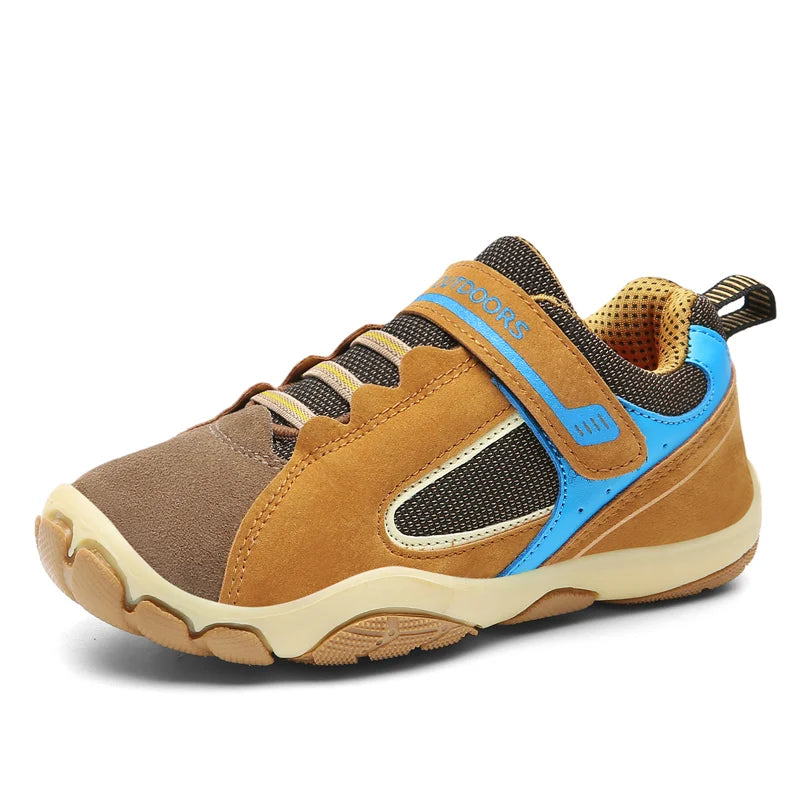 Hot Sale Fashion Leather Children Shoes Waterproof Kids Sneakers Breathable Girls and Boys Trainers Outdoor Sports Shoes for Boy