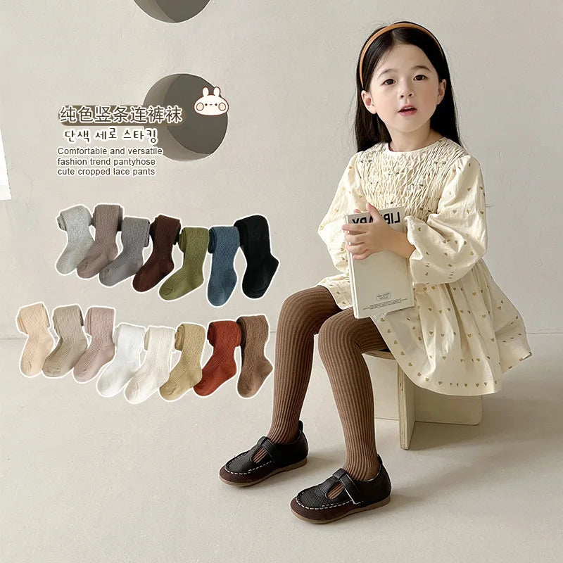 Baby Tights Spring Autumn Solid Color Cotton Girls Pantyhose Baby Leggings Kids Children Tights Stockings 1-9Years Baby Clothes