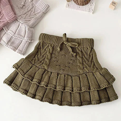 Korean Style Autumn Spring Baby Girl Short Skirt Children Clothing Kids PP Shorts Baby Girls Solid Color Knitting Shorts