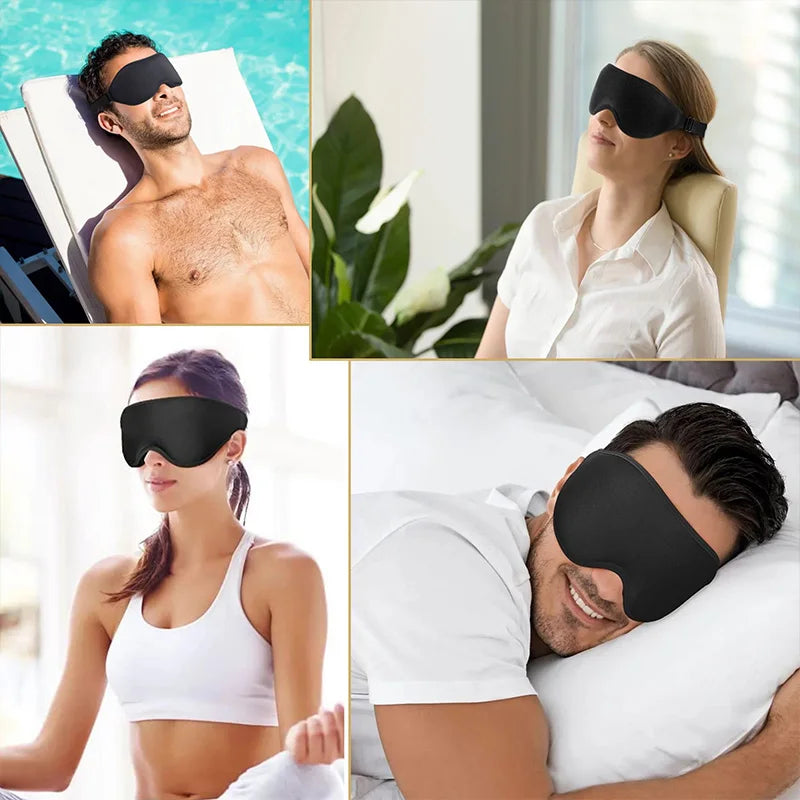 3D Eye Mask Adjustable Suitable for Men and Women with No Pressure on the Eyes Breathable and Light Blocking Eye Mask Black