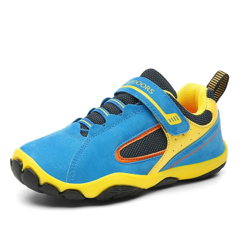 Hot Sale Fashion Leather Children Shoes Waterproof Kids Sneakers Breathable Girls and Boys Trainers Outdoor Sports Shoes for Boy