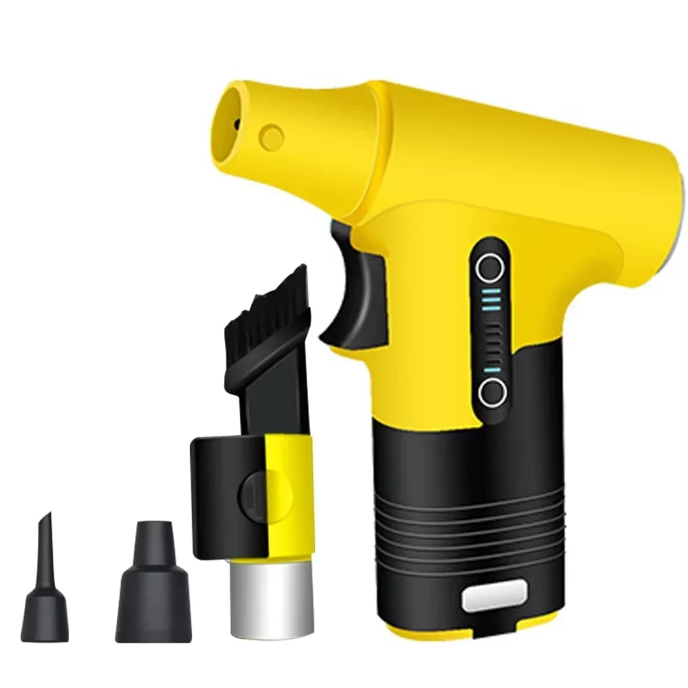 130000-120000PM Air Blower Turbo Jet Fan Electric Power Display Handheld Mini Dust Cleaner High Speed Duster Gun Cleaning Tool