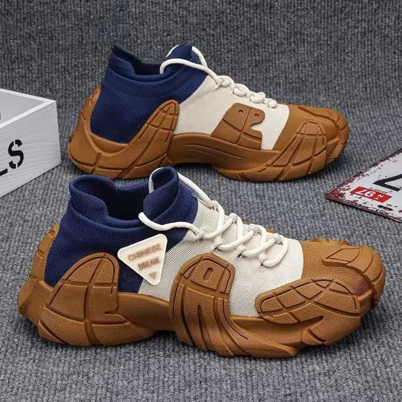 Men's new 2025 comfortable, lightweight, thick sole, high-resistance, anti-slip, wear-resistant sports and casual men's shoes