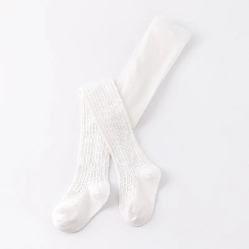 0 to 8 Years Autumn Solid Color Tights for Girls Combed Cotton Tights for Kids 6 Colors White Toddlers Pantyhose Baby Tights