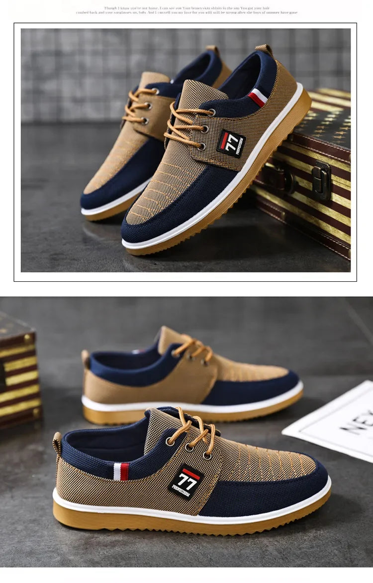 Sneakers Shoes for Men Canvas Shoes Breathable Beef Tendon Bottom Casual Vulcanized Shoes Work Footwear Tenis Masculino2024 