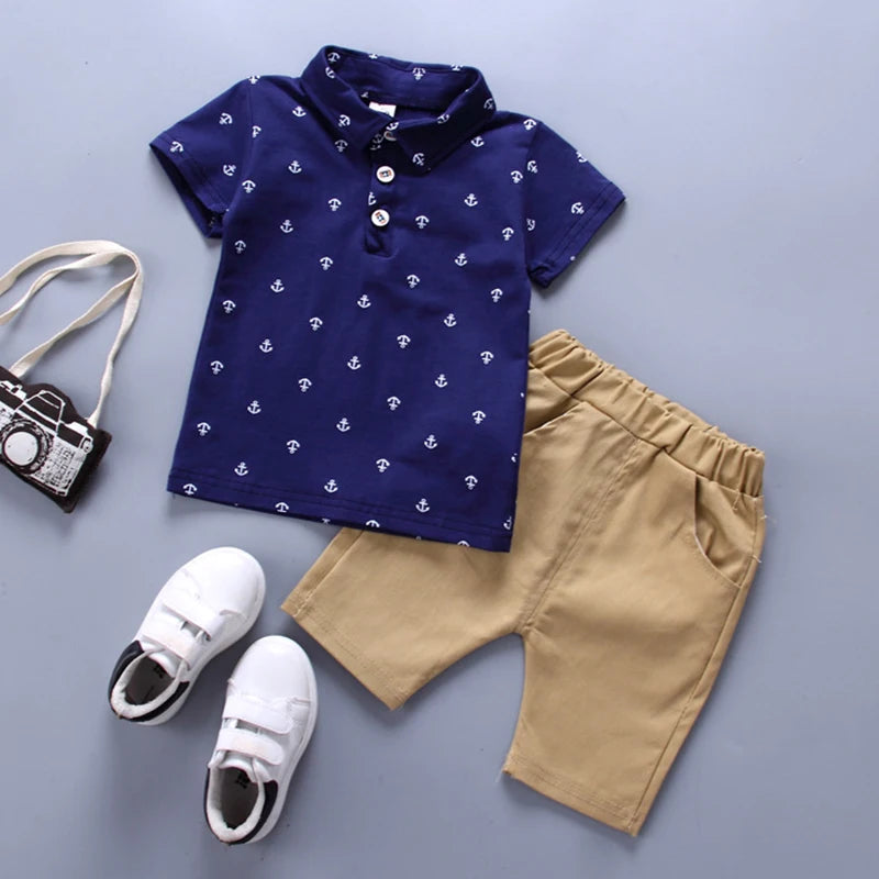 Summer Boys Clothes Sets Kids T-shirt+shorts 2pcs Baby Toddler Outfit Sport Suit 1 2 3 4 Years Boys Costume Children Clothing