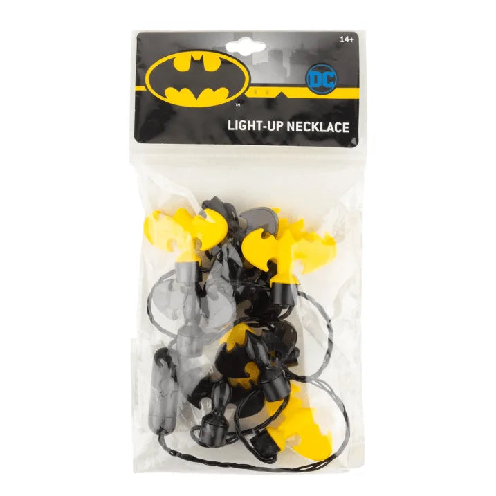 Batman Light-Up Necklace with 3 Settings Flashing Yellow and Black Traffic Lights