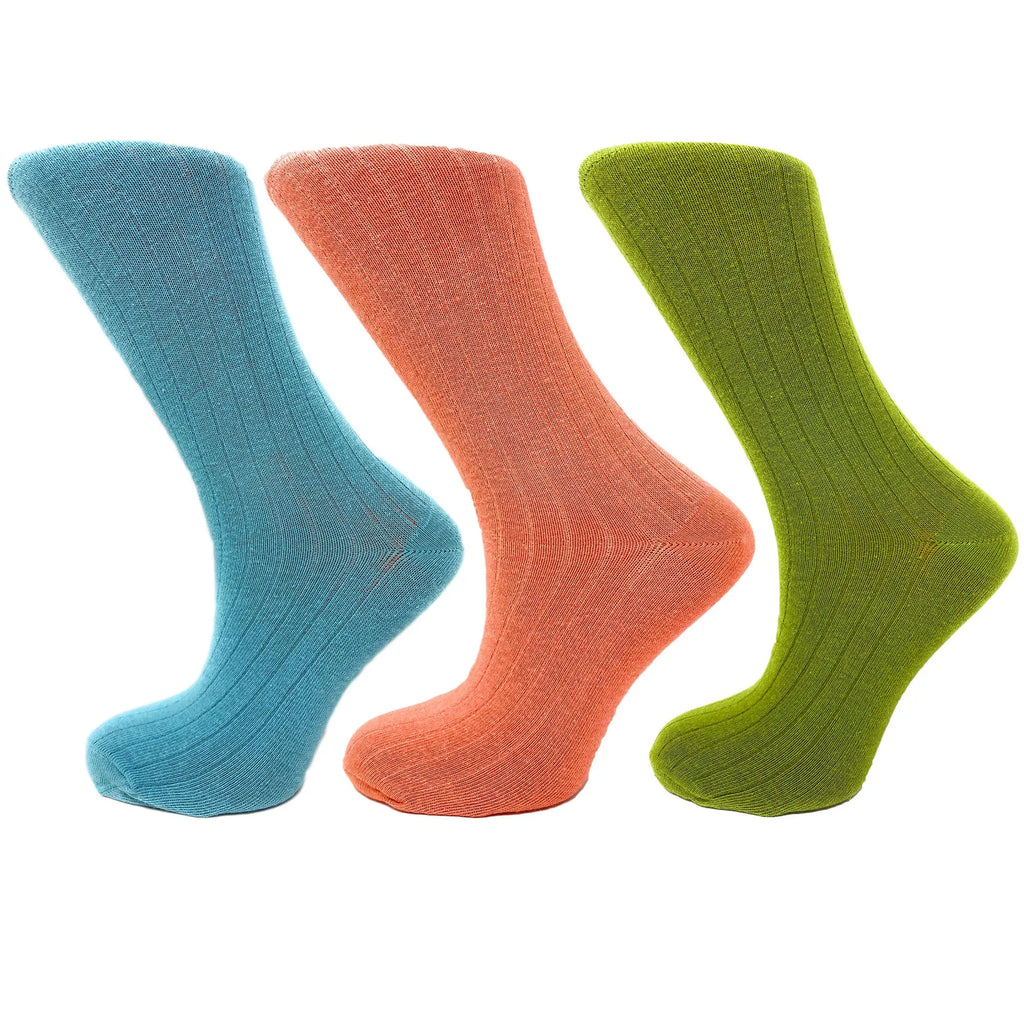 Mid-Calf Length Women's Crew Socks 3 Pairs Casual Cotton Soft and Breathable