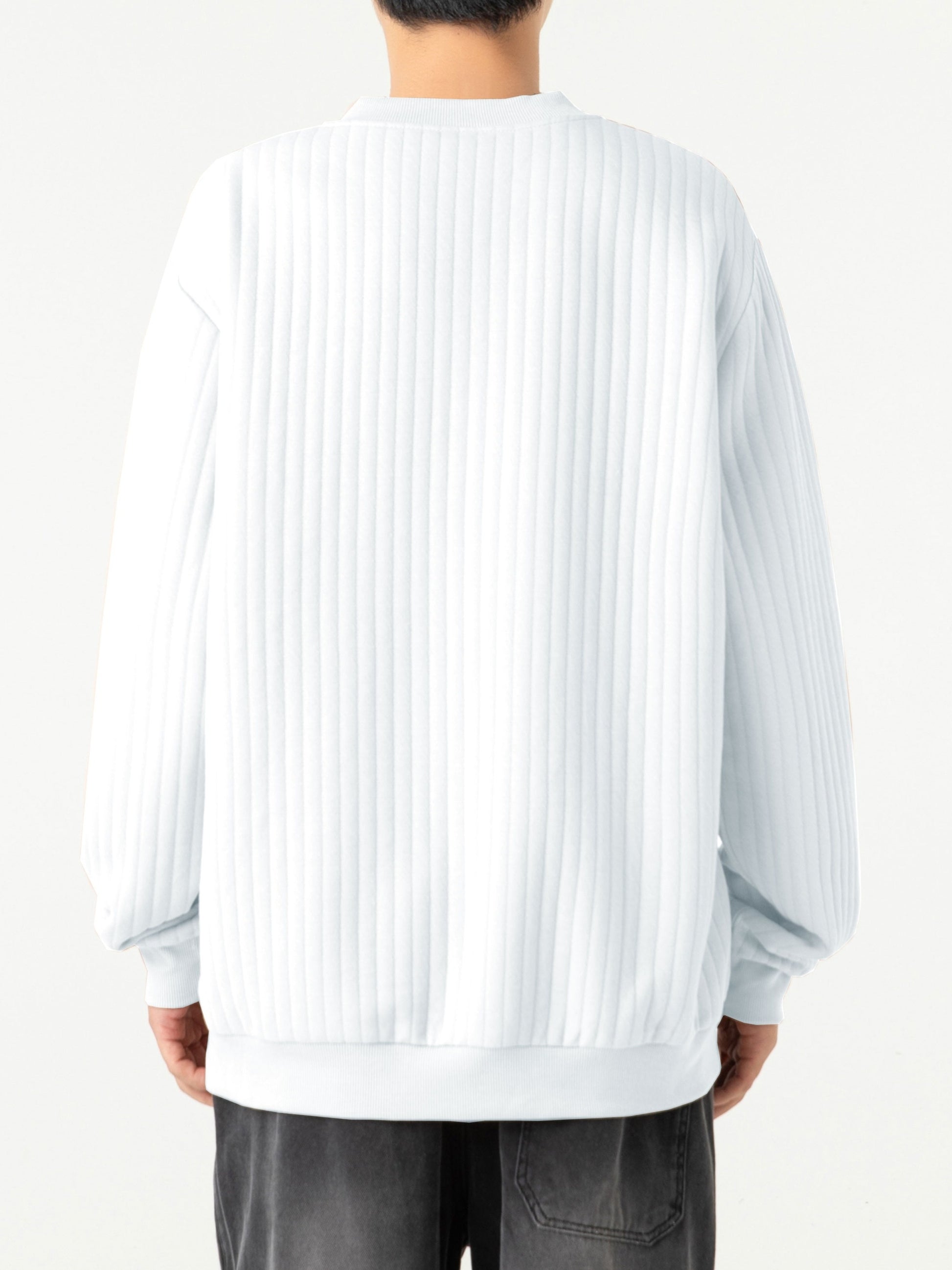 Mens Ultra-Soft Solid Knitted Ribbed Sweater - Thermal Insulation, Flexible Stretch, Classic V Neck, Easy Pullover - Designed for Men, Perfect for Fall and Winter Seasons