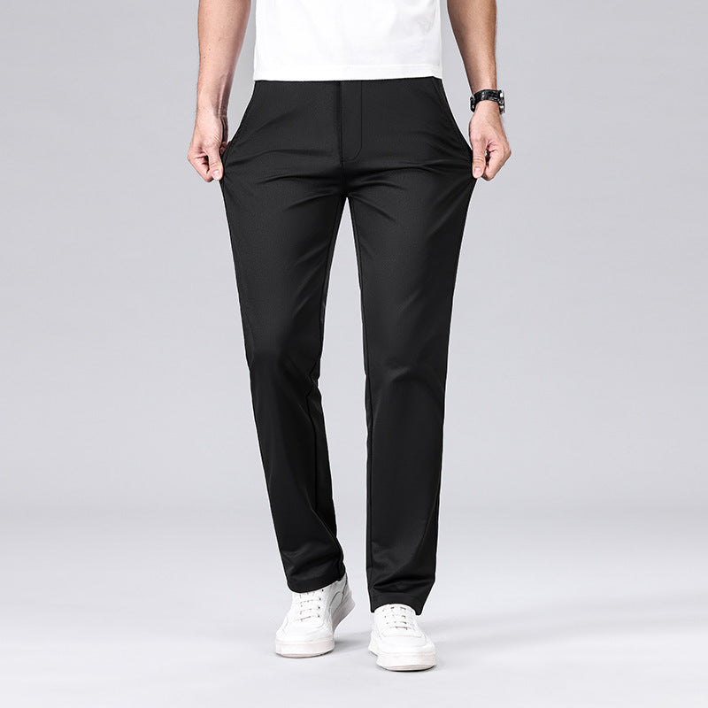 Men's Stretch Slim-Fit Straight-Leg Long Pants 