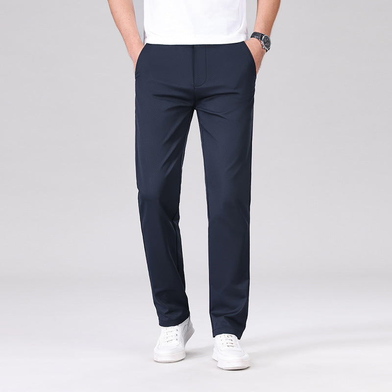Men's Stretch Slim-Fit Straight-Leg Long Pants 