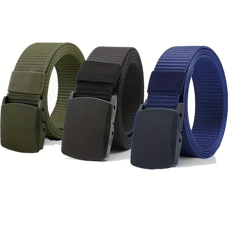 1pc Mens Casual Belt - Durable PP Material, Automatic Smooth Buckle, Timeless Simple Design - Perfect Gift for Young Men and Teenagers