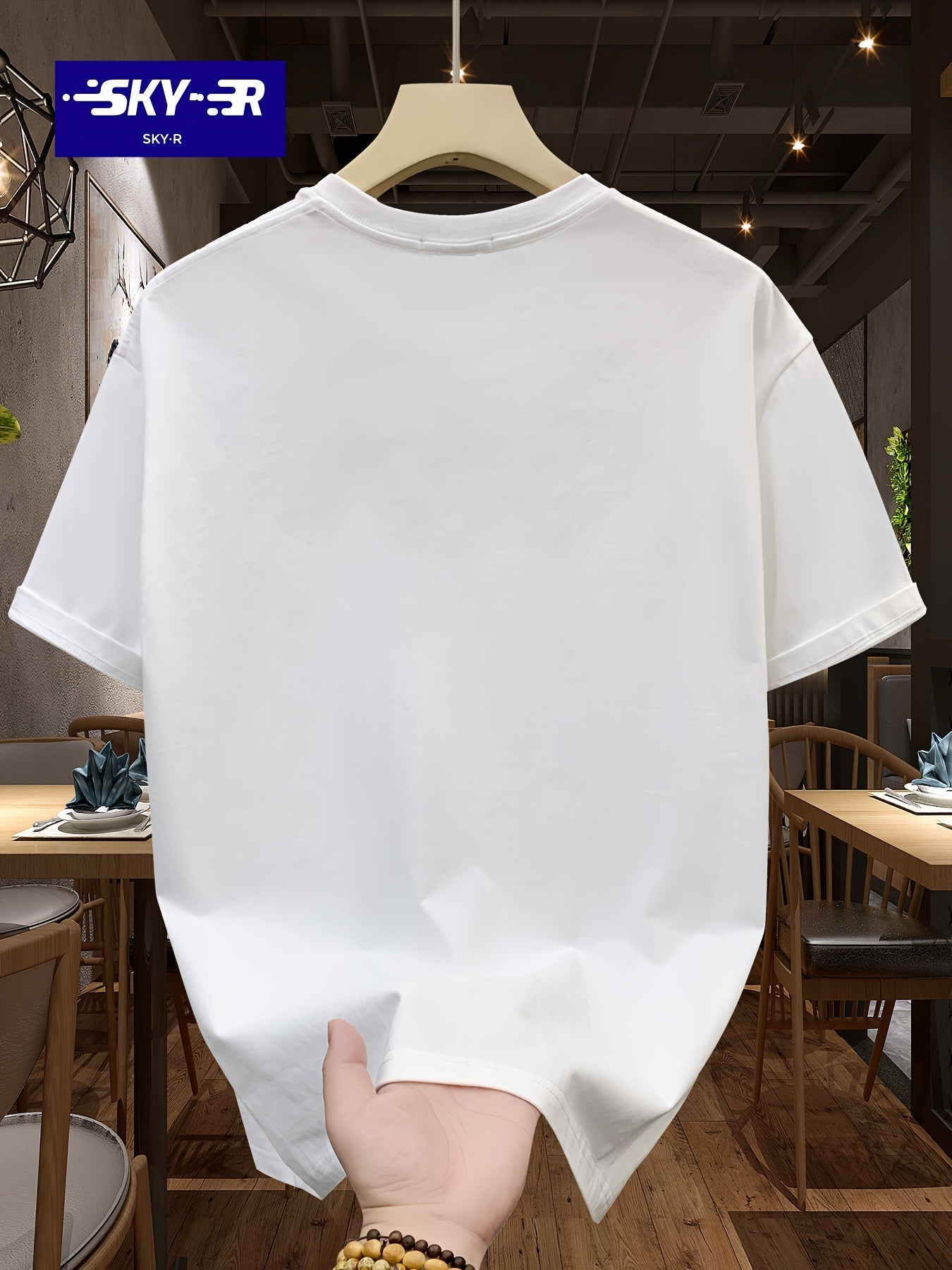 100% Cotton SKY·R Mens Cartoon Graphic Print Loose Fit Short Sleeve Crew Neck Tee - Soft, Breathable, Relaxed Fit for Summer Outdoor Weekend Casual Wear - Machine Washable, No Dry Clean