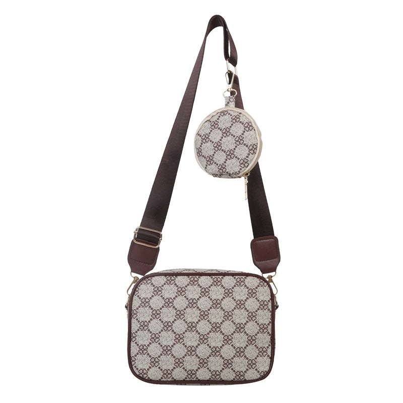 Vintage Pattern Crossbody Bags For Women Shoulder Shell Bag Trend Small Purse And Handbag Luxury Designer Female Square Bag Women's Bag 