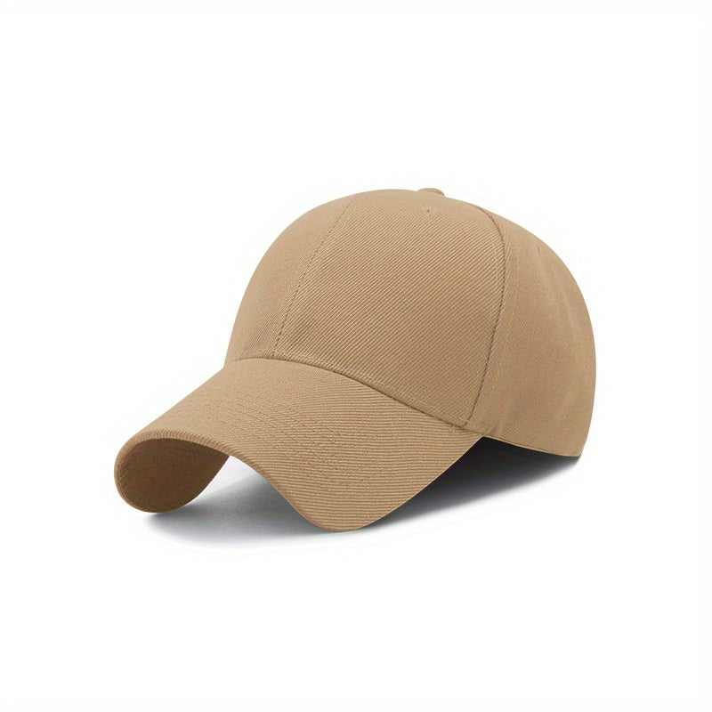 1pc Men&Women's Vintage Simple Solid Adjustable Curved Brim Baseball Cap For Outdoor For King's Day