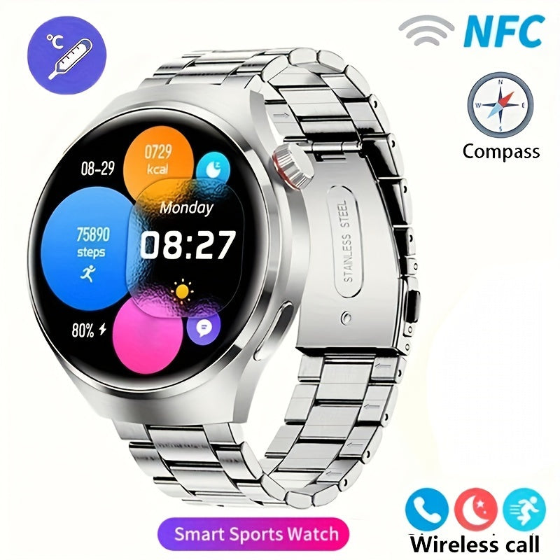 2024 New Men's Smart Watch 4 PRO1.53-inch 360 * 360 AMOLED Wireless Call Multi Sport Mode Smart Watch