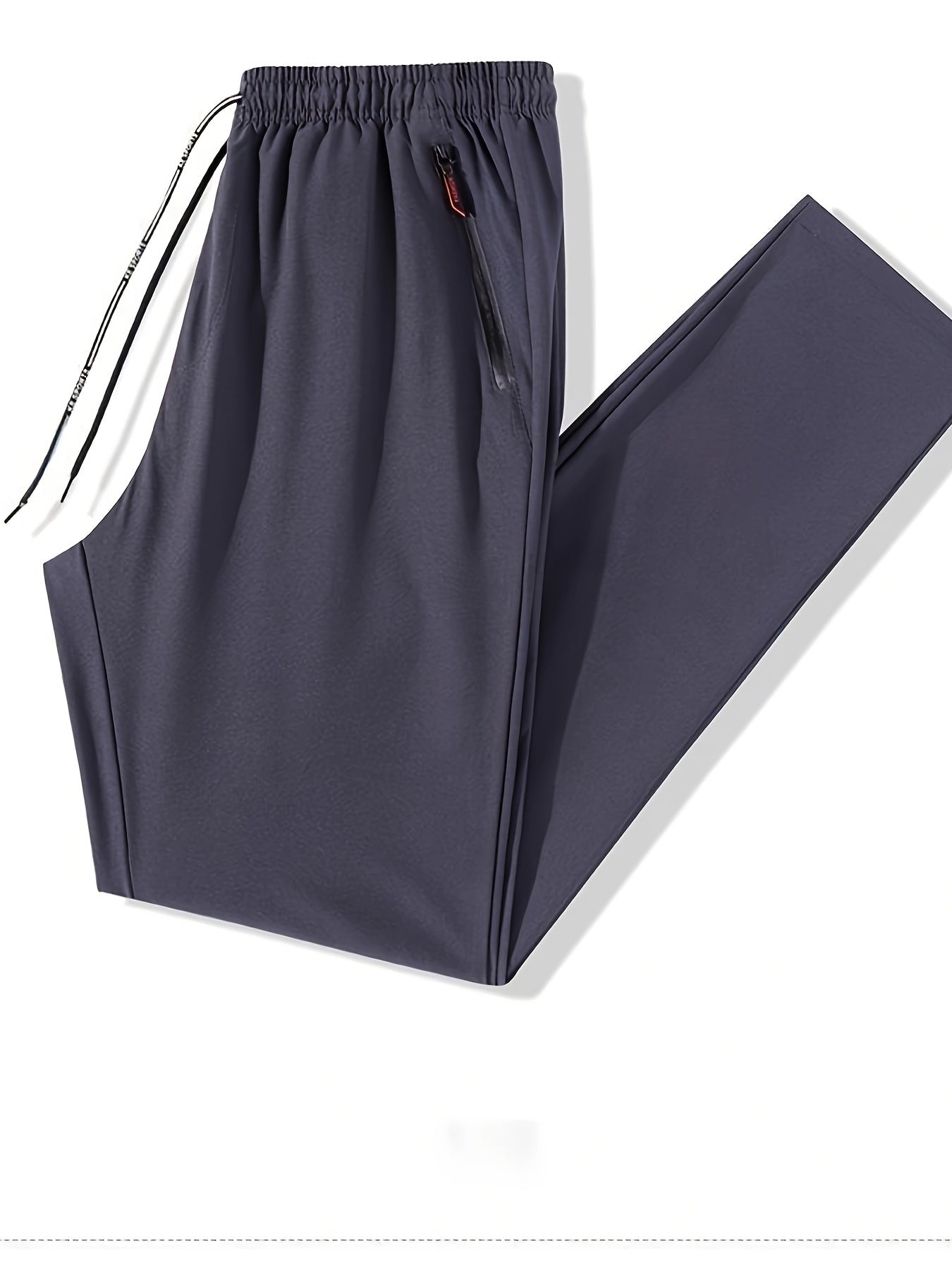 Mens Ultra-Lightweight Quick-Dry Sports Pants - Breathable, Four-Way Stretch, Pocketed, Regular Fit, Solid Color, Summer Gym Fitness Workout Essentials