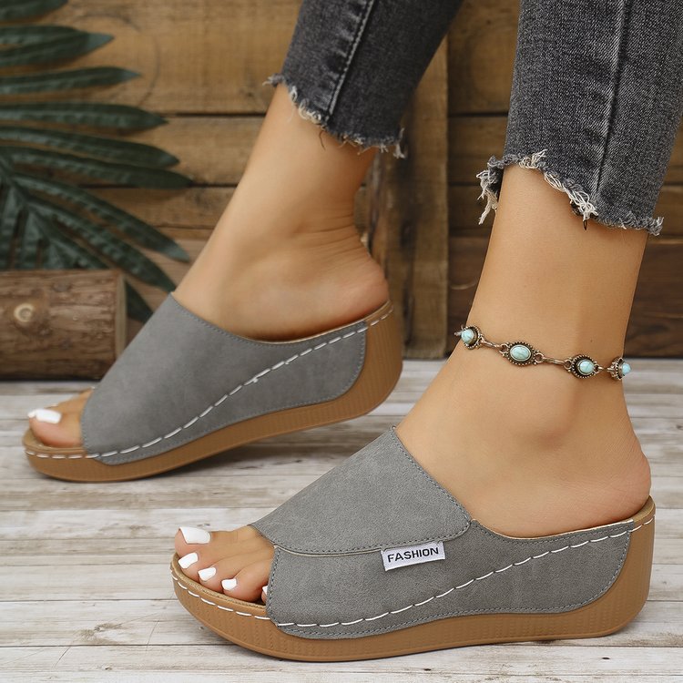 Summer Wedge Slides Sandal Women