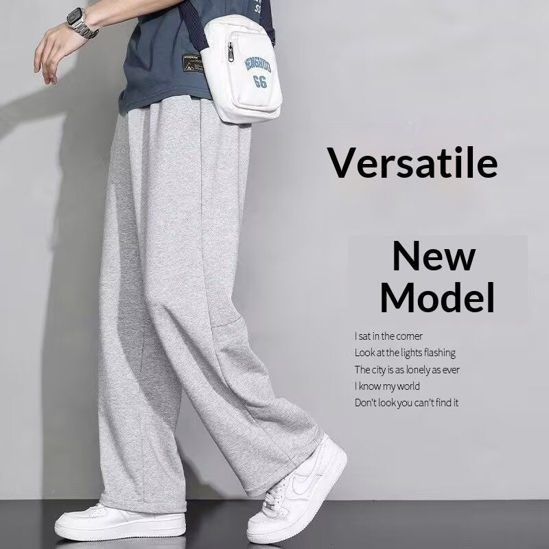 Wide-leg Sweatpants Mens Workwear Casual Long Pants 