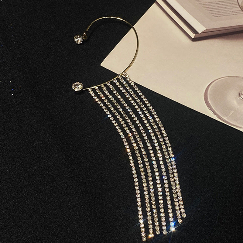 Fashionable And Simple Long Tassel Earrings 