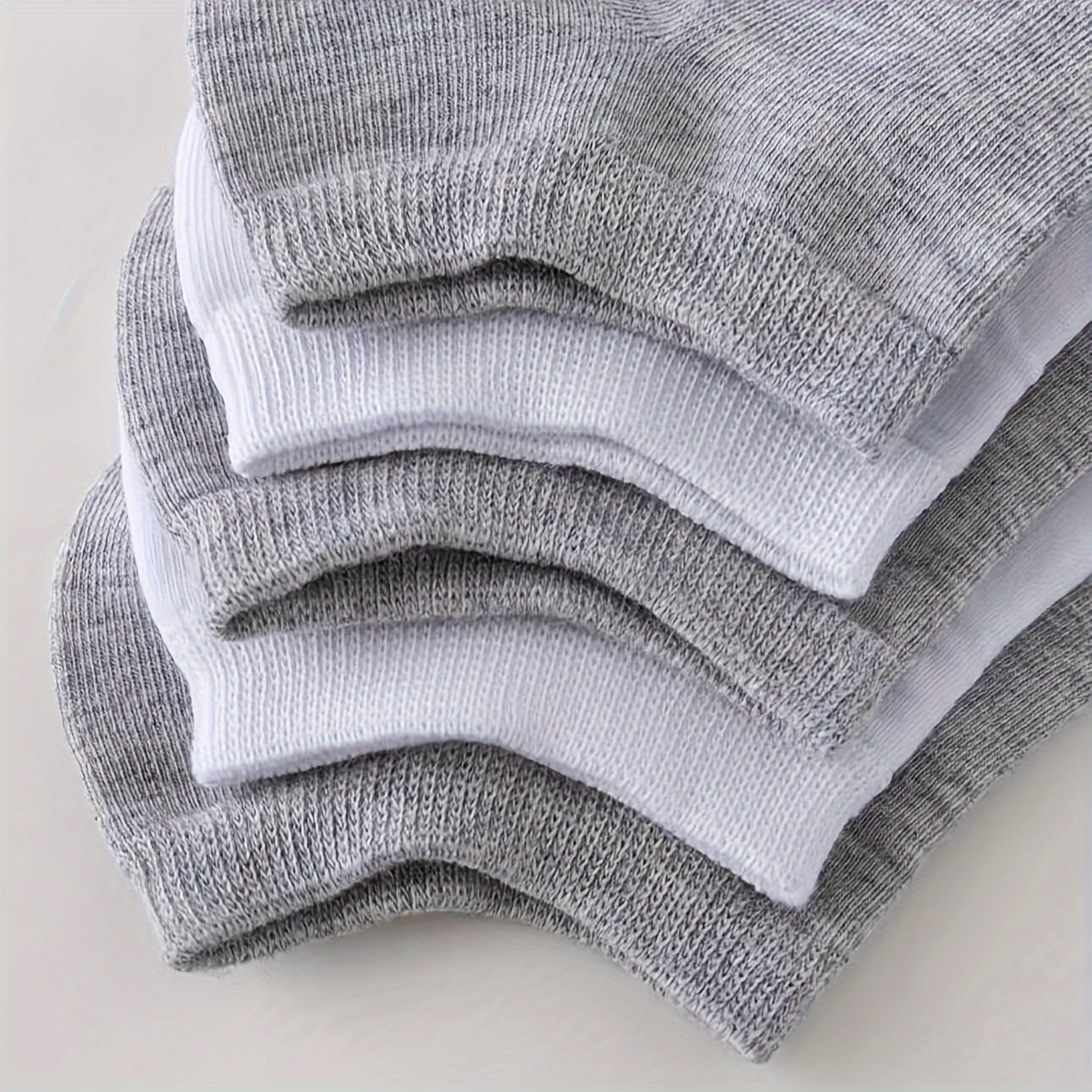 5 Pairs/Lot Unisex Casual Plain Color Sports Socks, Thin Breathable Comfy Low Cut Ankle Socks For Women Men, Invisible Socks, Black White Gray