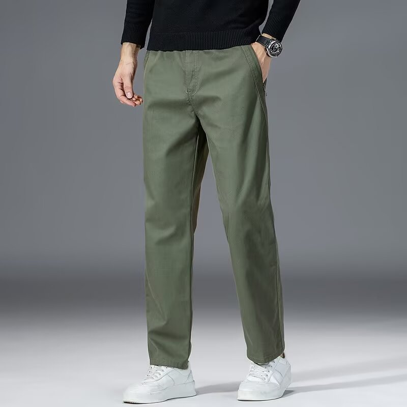 Men's Casual Loose Straight-Leg Wide-Leg Plus-Size Pants 