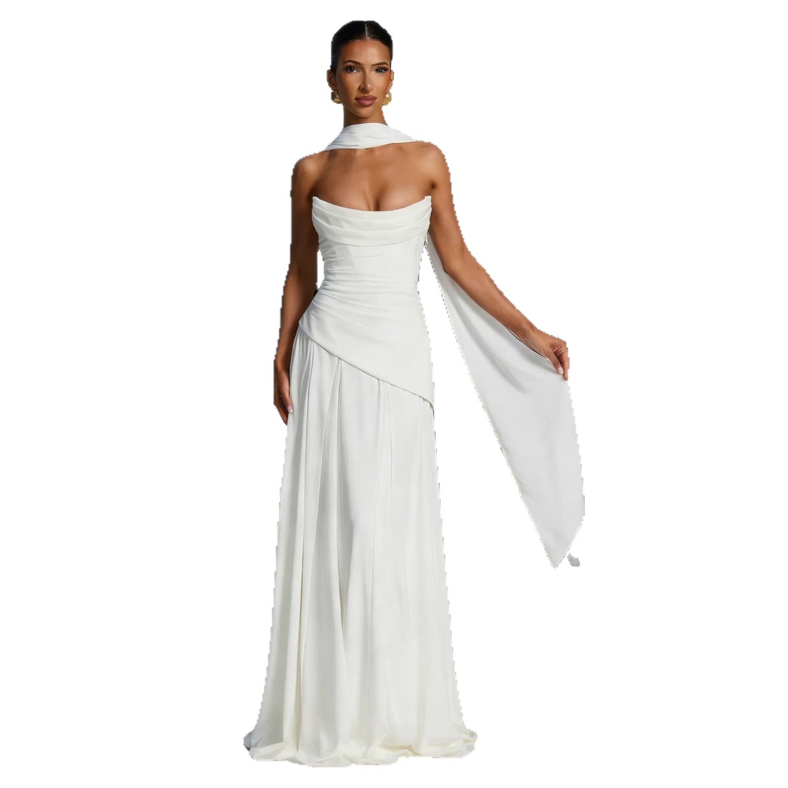 Women's Irregular Strapless Bandage Dress 