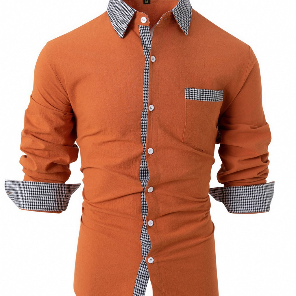 Mens Casual Long-sleeve Shirt 