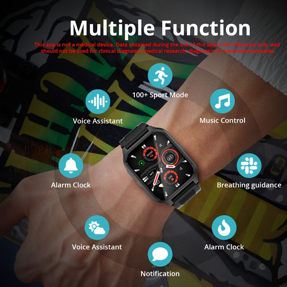 1.9" HD Screen Smart Watch with 100+ Sports Modes, AI Voice, Wireless Calling, and Sport Tracker for Android & IOS Phones