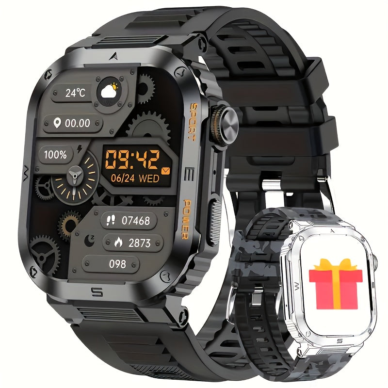 2024 New Men's Motion Track Wireless Call AI Voice Assistant IP68 Waterproof Sports Smart Watch For Android IPhone