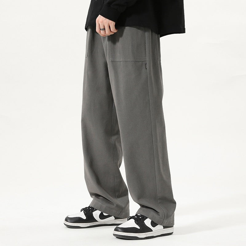 High-street Loose Straight-leg Wide-leg Pants Mens 
