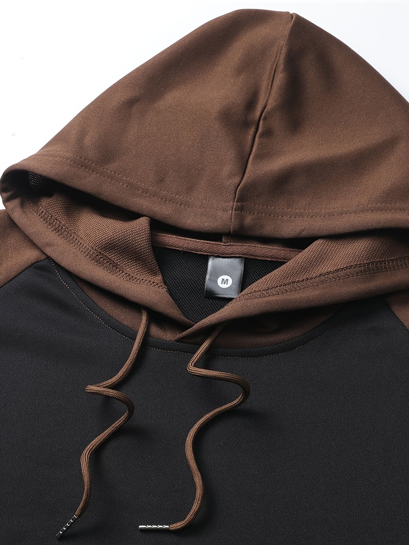 Autumn and Winter Shoulder Insert Men's Hoodie Casual Suit with Patchwork Color Craft, Regular Long Sleeve Hoodie and Drawstring Sports Trousers Two-piece Set
