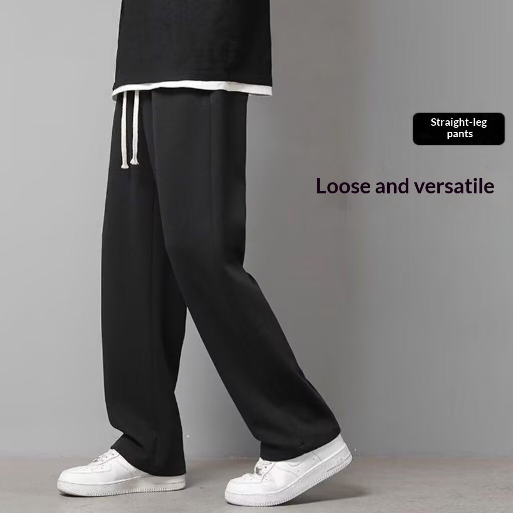 Wide-leg Sweatpants Mens Workwear Casual Long Pants 