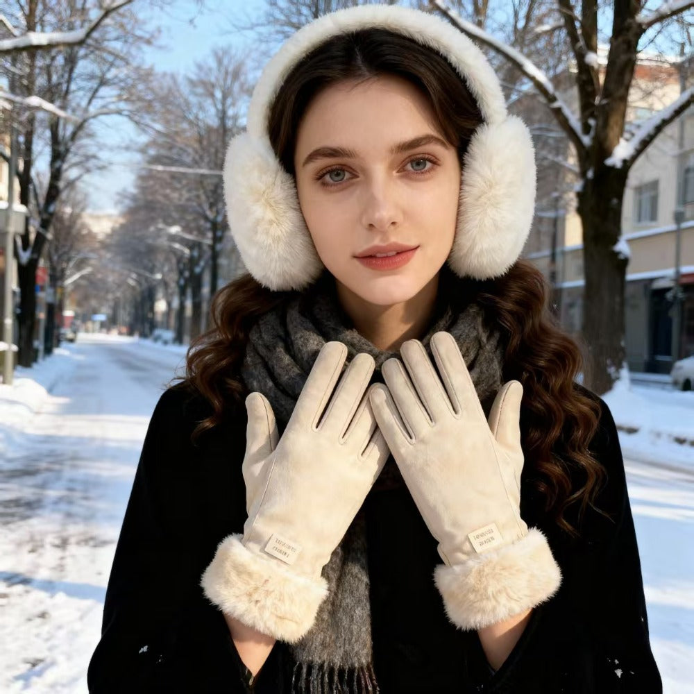 A Pair of Thickened Warm Winter Gloves, Unisex Touchscreen Gloves for Outdoor Skiing And Cycling