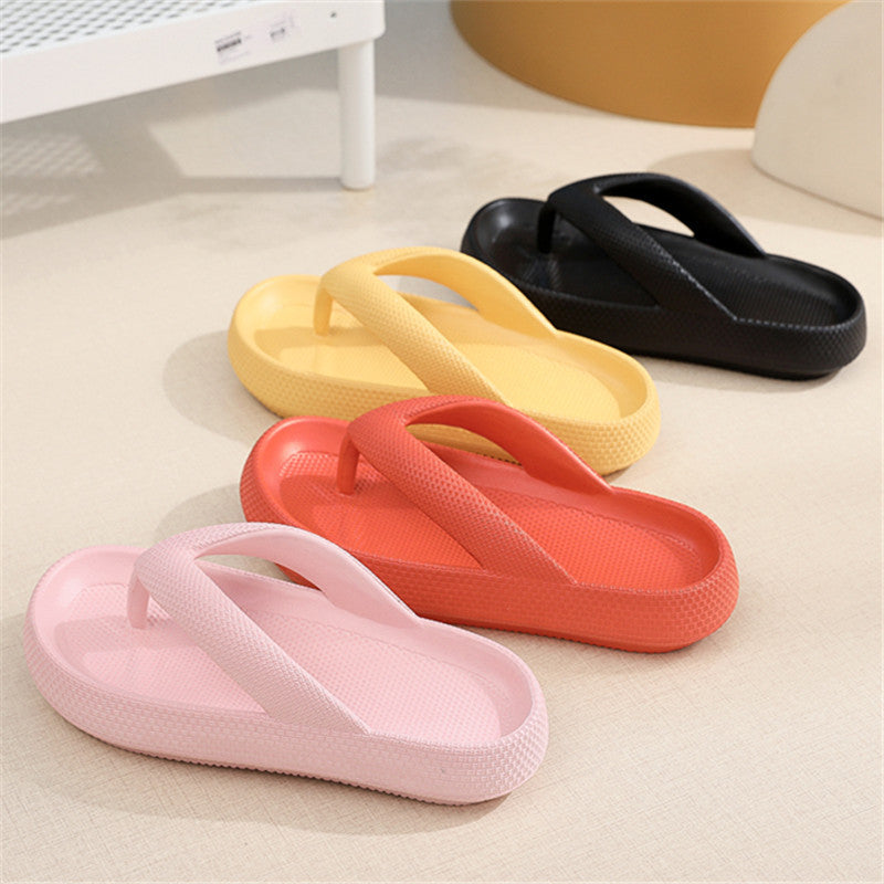 Clip Toe Shoes Eva Non-Slip Slippers Soft Sole Flip Flops Women Thick Bottom Bathroom Slides Summer 