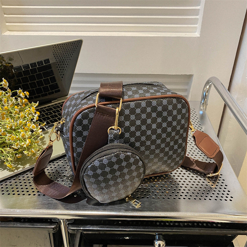 Vintage Pattern Crossbody Bags For Women Shoulder Shell Bag Trend Small Purse And Handbag Luxury Designer Female Square Bag Women's Bag 
