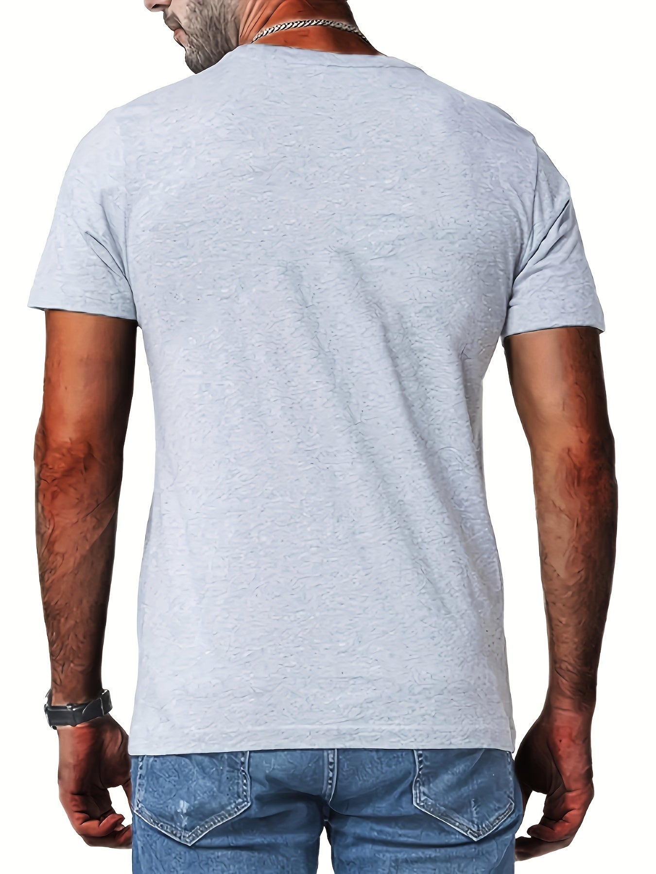 "Black Sheep Of My Family", Men's Sheep Graphic T-shirt, Casual Comfy Slightly Stretch Crew Neck Tee, Men's Clothing For Summer Outdoor