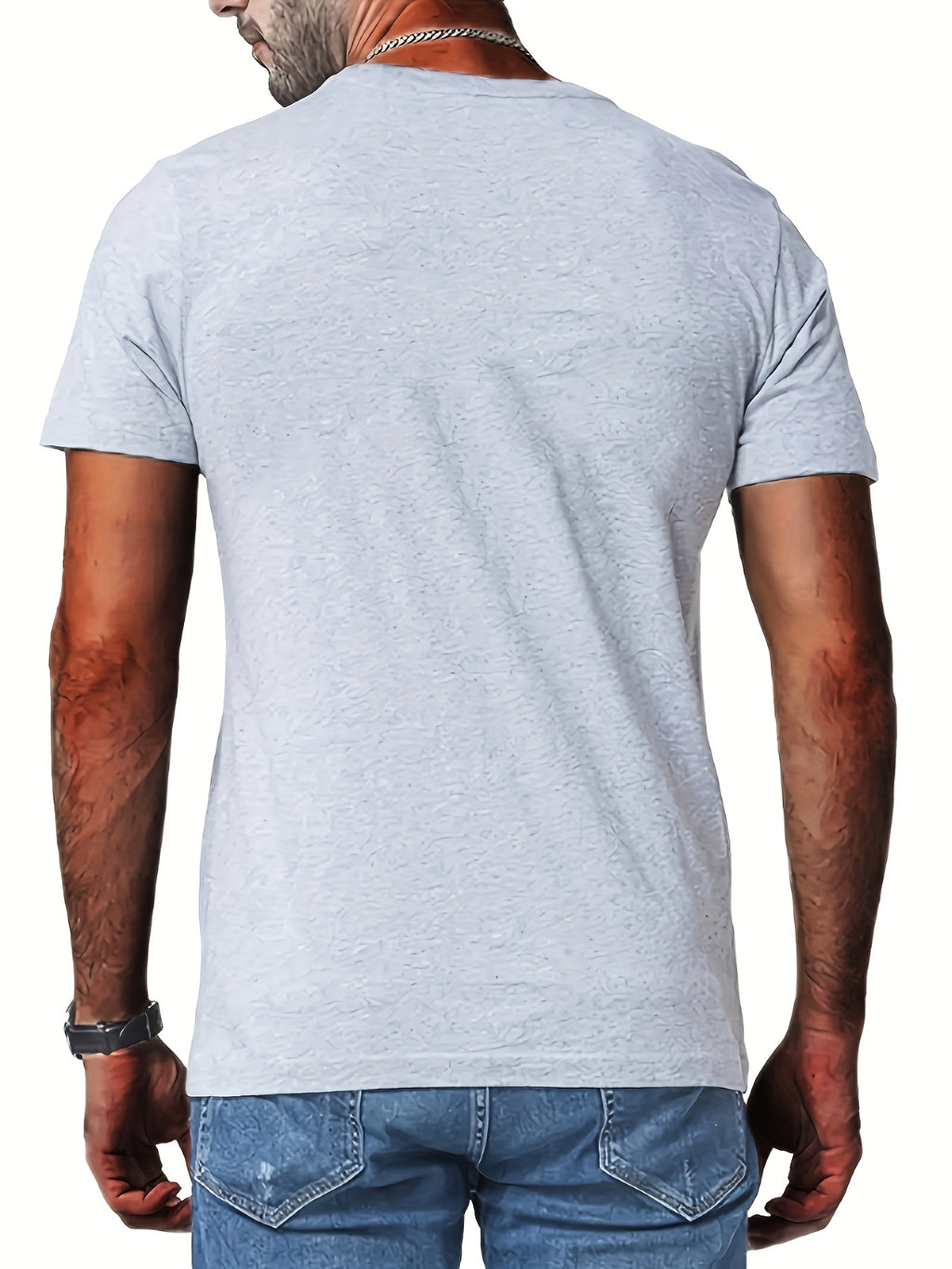 "Black Sheep Of My Family", Men's Sheep Graphic T-shirt, Casual Comfy Slightly Stretch Crew Neck Tee, Men's Clothing For Summer Outdoor