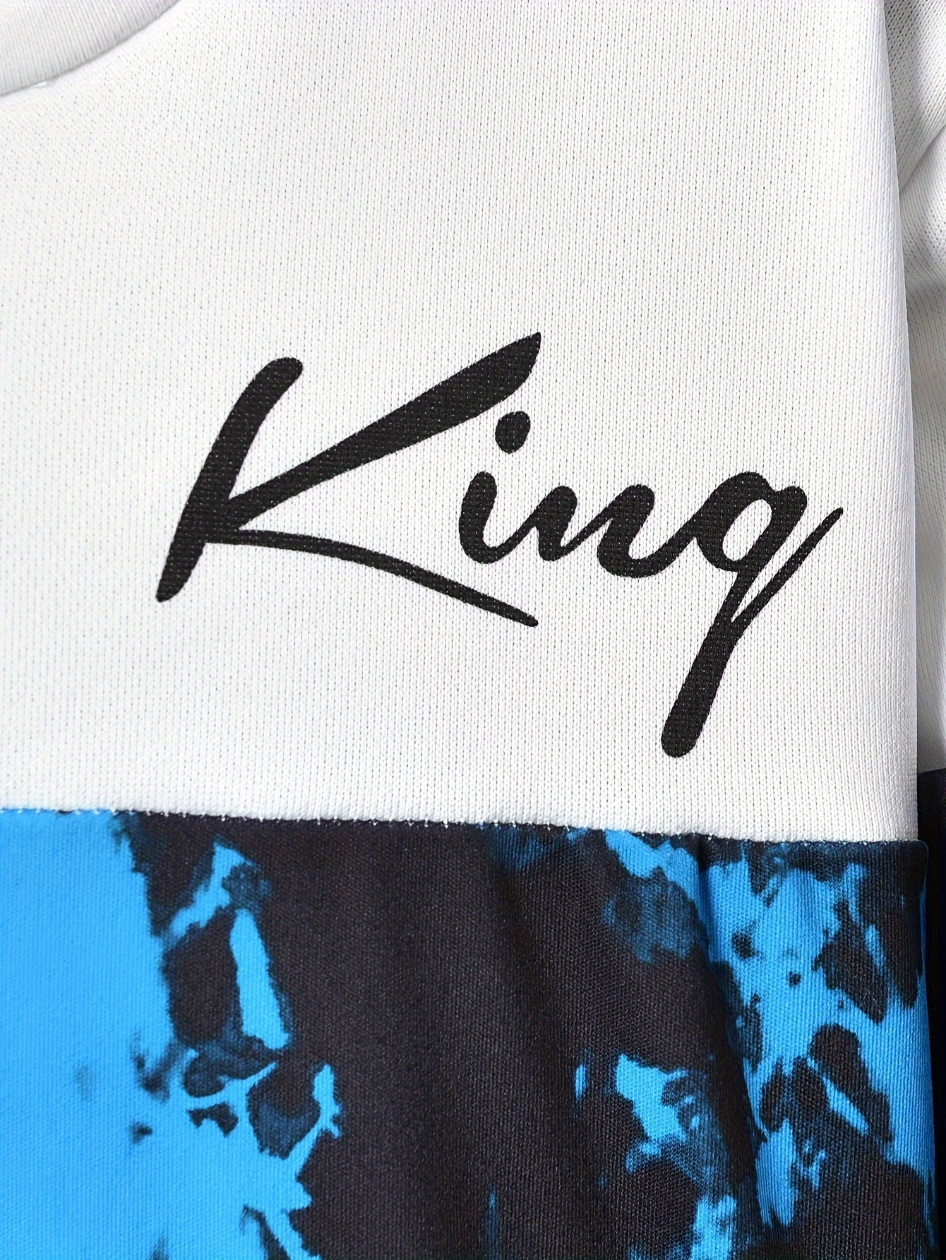 Boy's KING Print Outfit 2pcs, Sweatshirt & Sweatpants Set, Camouflage Pattern Kid's Clothes For Spring Fall Daily & Outdoor Wear