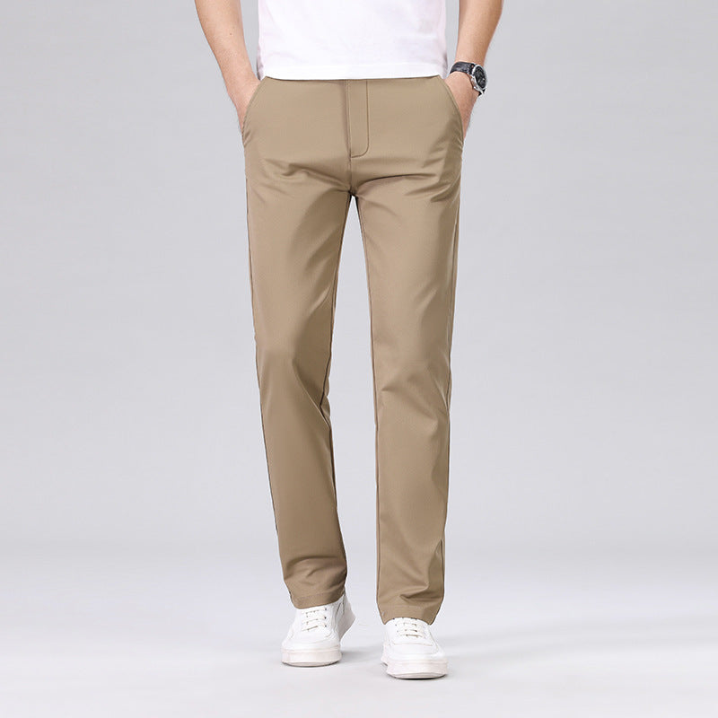 Men's Stretch Slim-Fit Straight-Leg Long Pants 