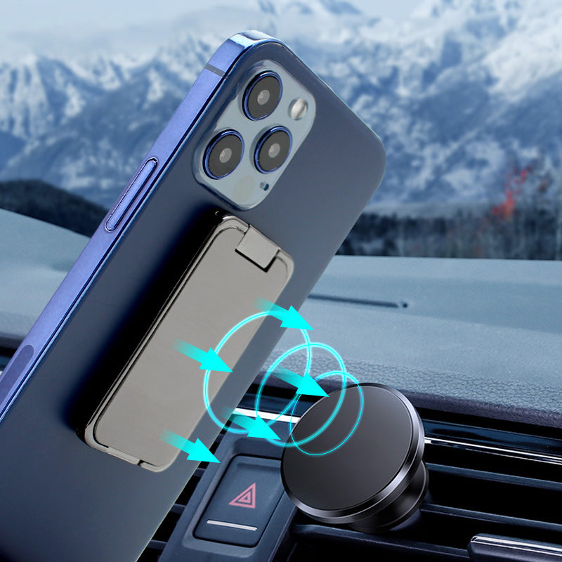 Foldable Mobile Phone Holder Ring Buckle Retractable Desktop CellPhone Stand Car Magnetic Bracket Office Accessories 