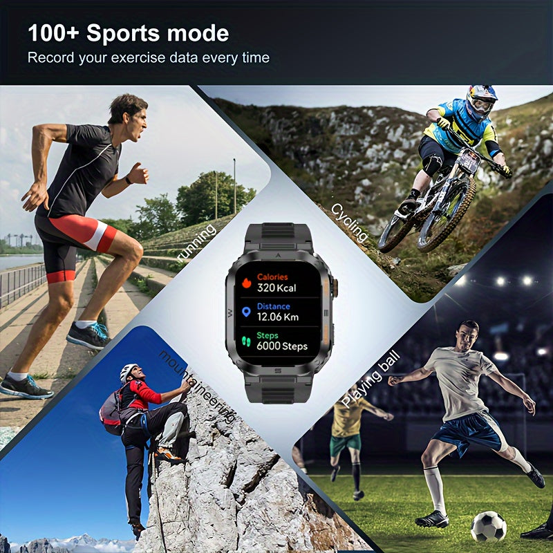 2024 New Men's Motion Track Wireless Call AI Voice Assistant IP68 Waterproof Sports Smart Watch For Android IPhone