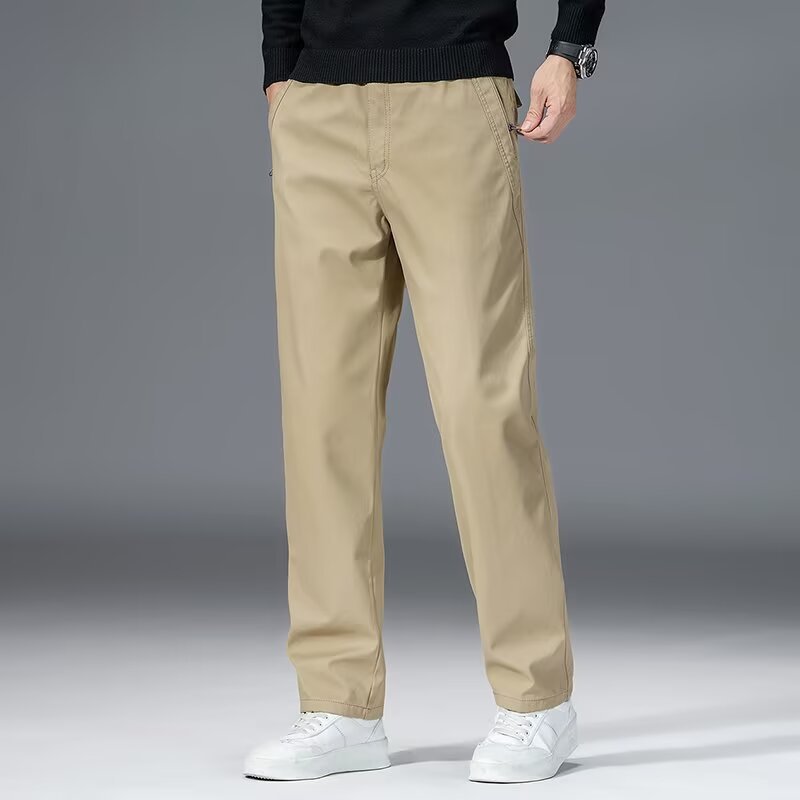 Men's Casual Loose Straight-Leg Wide-Leg Plus-Size Pants 